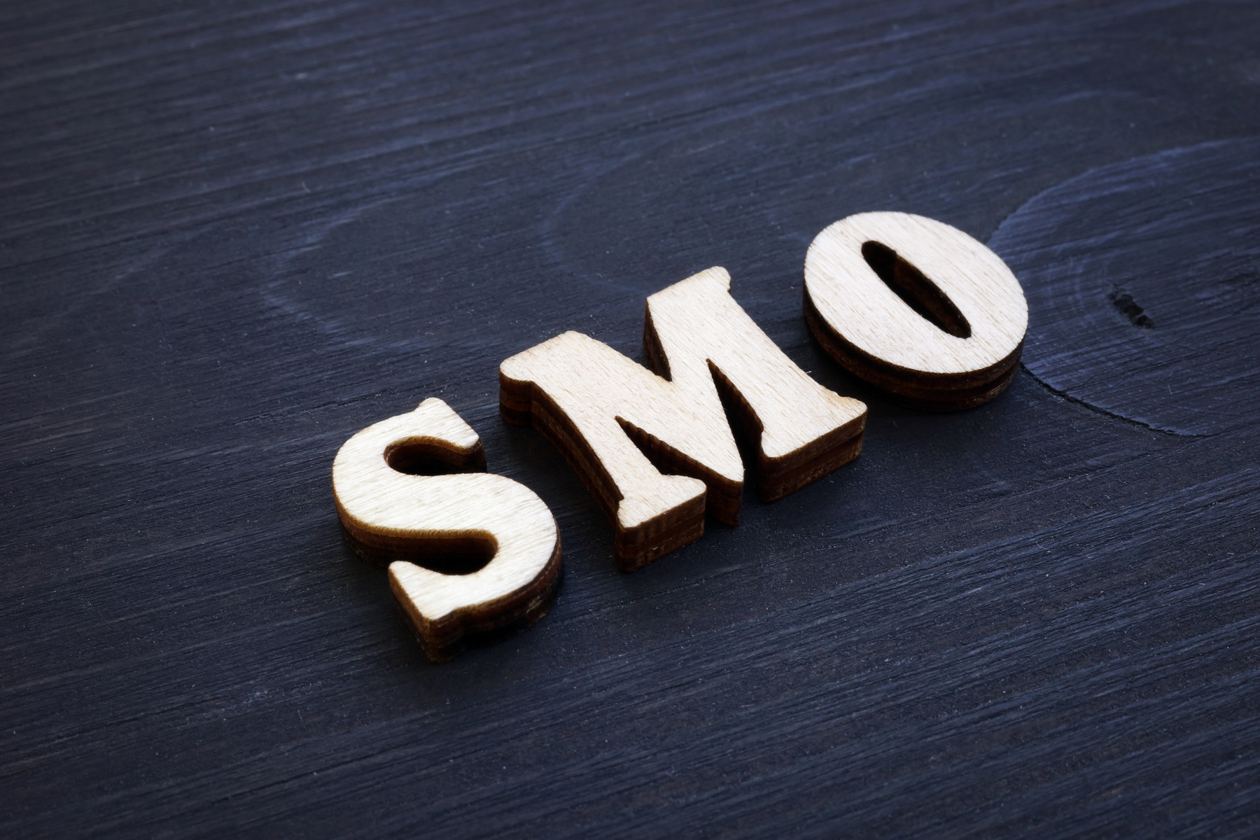 SMO Social Media Optimization from wooden letters.
